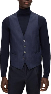 HUGO BOSS 藍色三件套裝 長袖西裝外套 50503159-404 Lookbook HUGO BOSS 藍色三件套裝 長袖西裝外套 50503159-404