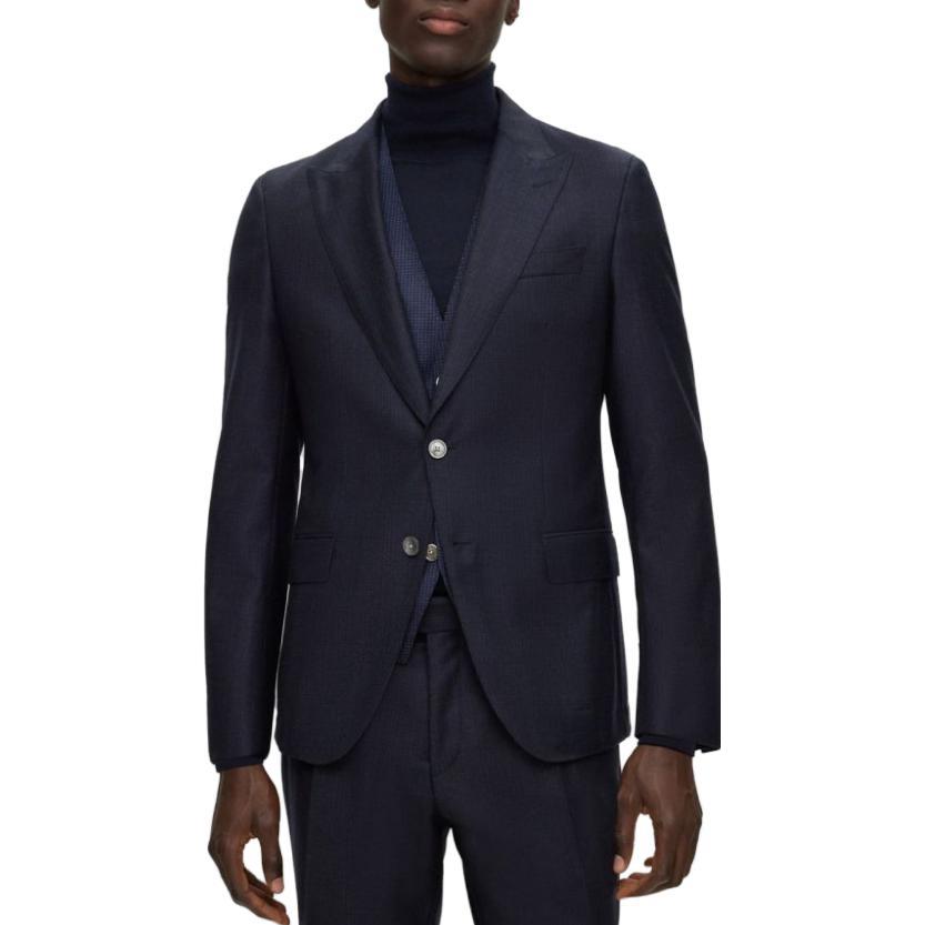 Shop HUGO BOSS 藍色三件套裝 長袖西裝外套 50503159-404