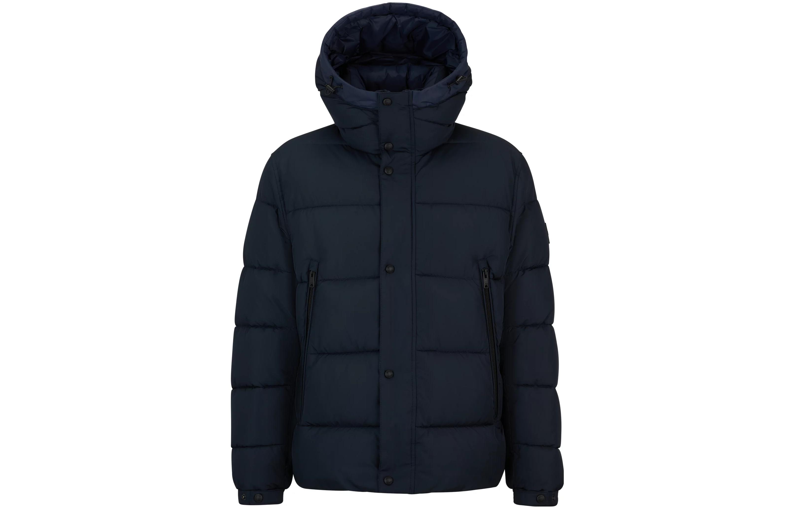 HUGO BOSS  Blue Water-Repellent Hooded Puffer Jacket with Logo Badge 50499542-404 圖 2