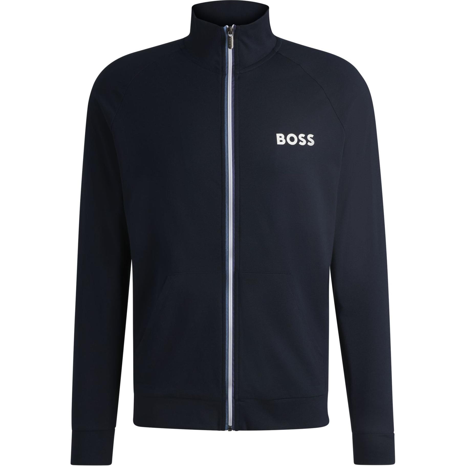 Order HUGO BOSS  Blue Zip-Up Jacket with Logo Design. 50521768-403