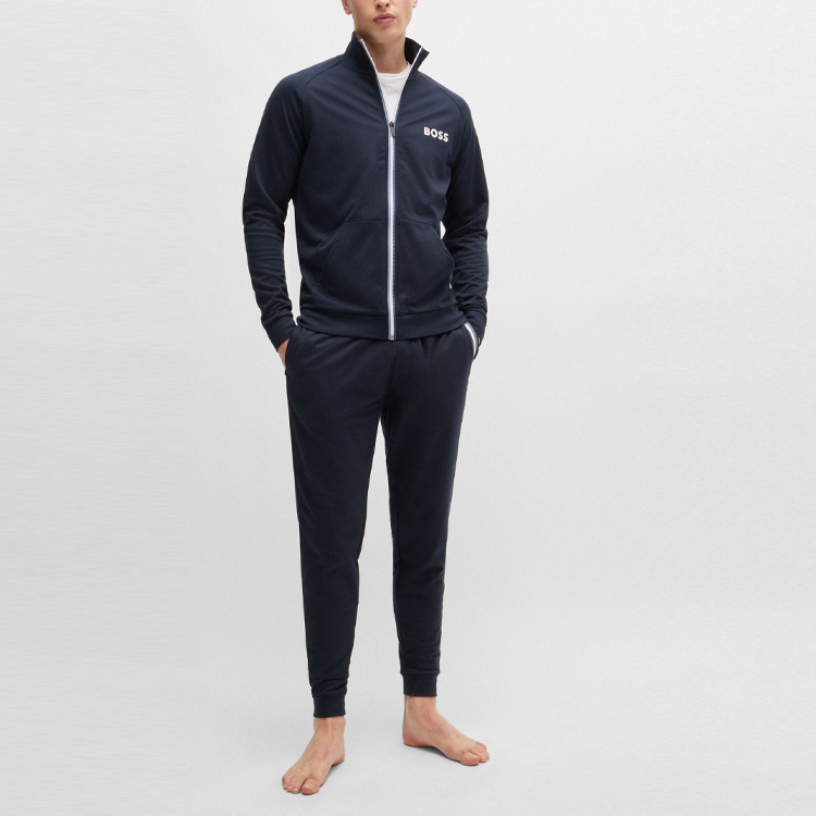 Lookbook HUGO BOSS  Blue Zip-Up Jacket with Logo Design. 50521768-403