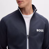 Details for HUGO BOSS 藍色拉鏈夾克,搭配標誌設計。 50521768-403