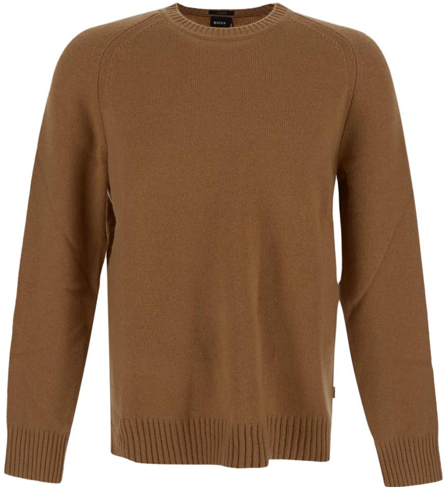 hugo-boss-brown-crewneck-knit-sweater-casual-long-sleeve-solid-color-50500668-260