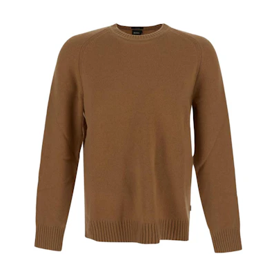 HUGO BOSS Brown Crewneck Knit Sweater Casual Long Sleeve Solid Color 50500668-260
