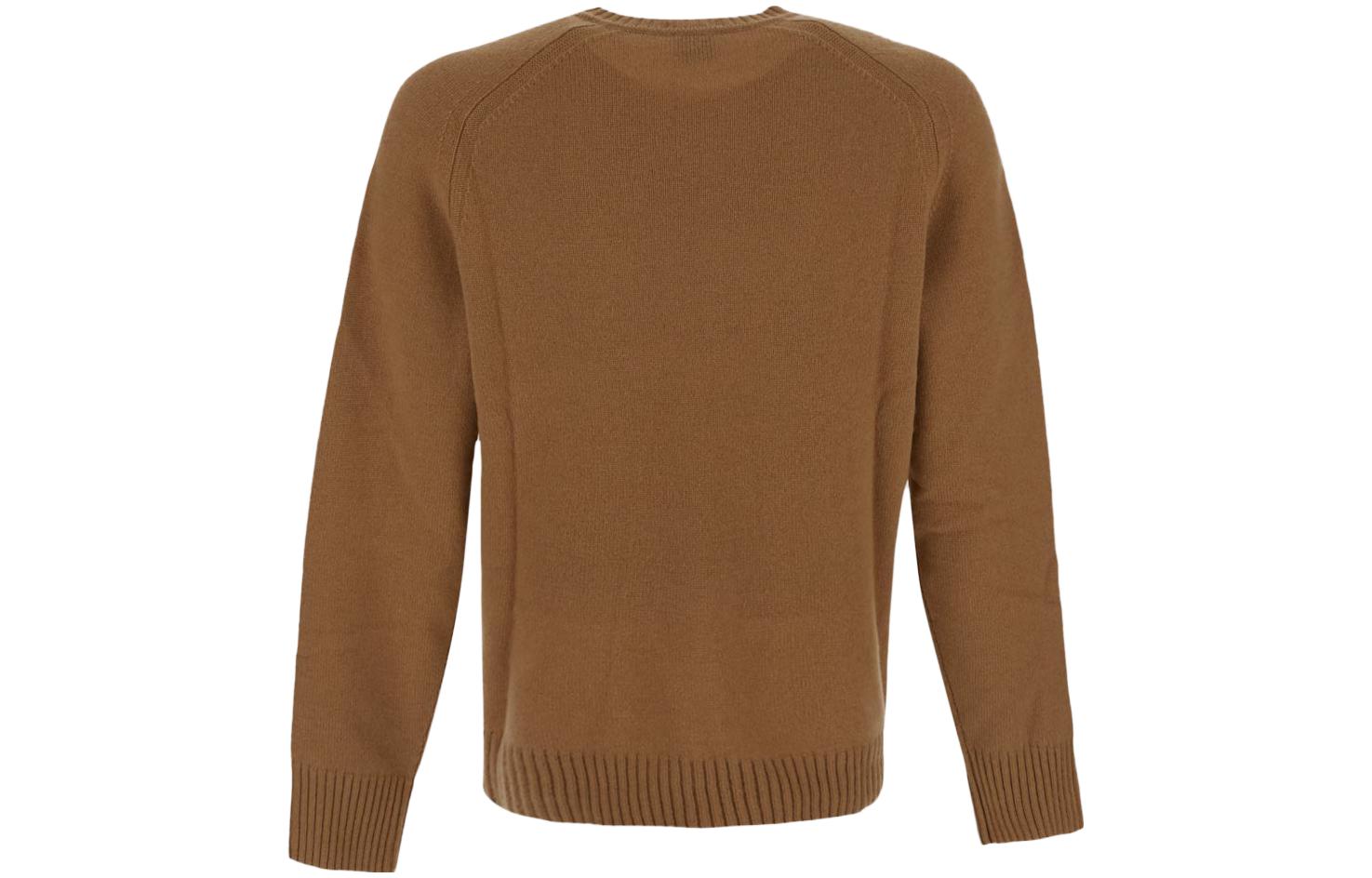 Lookbook HUGO BOSS 棕色圓領針織毛衣 長袖休閒純色款 50500668-260