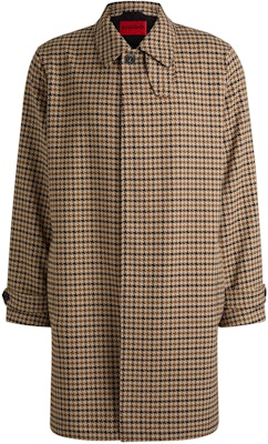 HUGO BOSS 棕色格紋翻領長版大衣。 50518127-209 Order HUGO BOSS 棕色格紋翻領長版大衣。 50518127-209