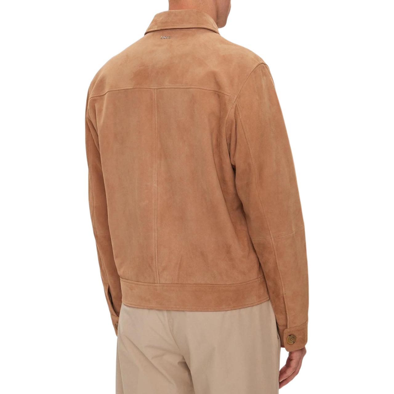 HUGO BOSS  Brown Solid Zip-Up Long Sleeve Polo Collar Jacket 50510178-282 圖 5