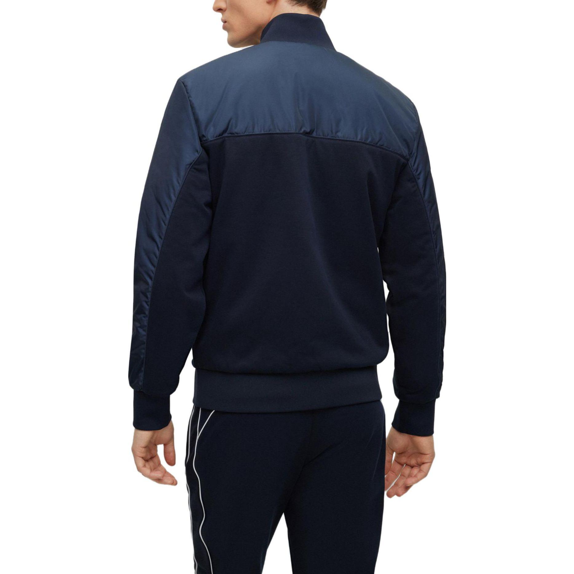 HUGO BOSS  Colorblock Letter Print Zip Jacket - Navy Blue. 50486249-404 圖 4