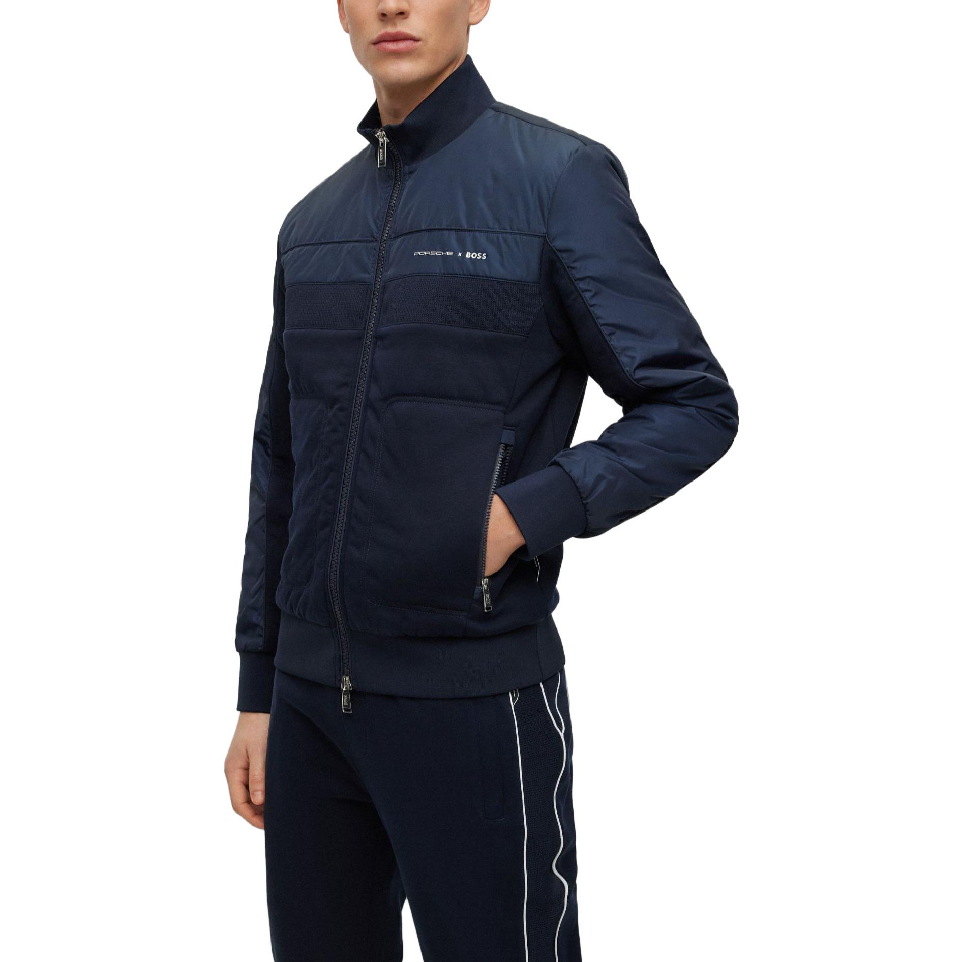 HUGO BOSS  Colorblock Letter Print Zip Jacket - Navy Blue. 50486249-404 圖 5