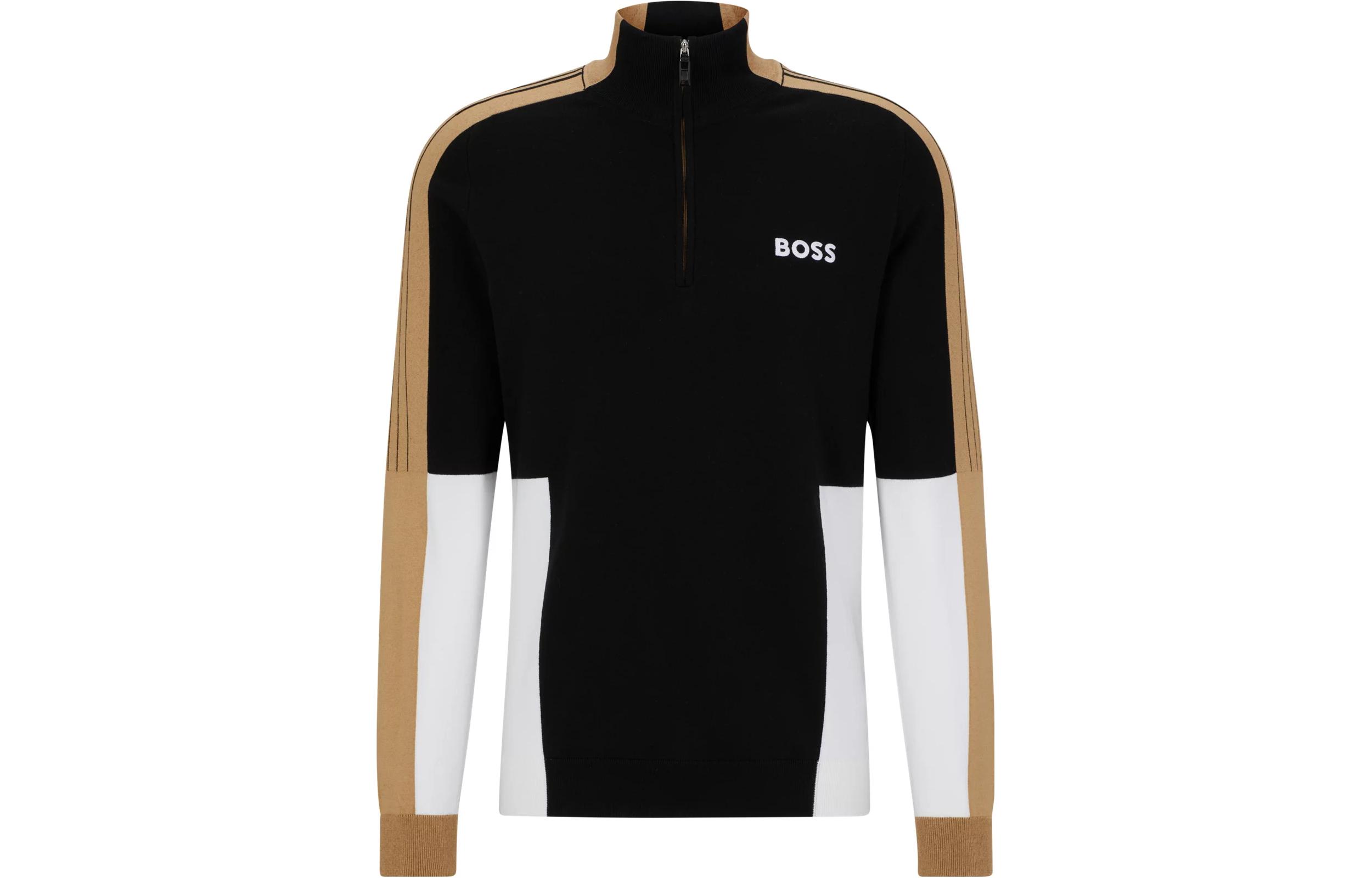 Order HUGO BOSS 配色立領拉鍊毛衣 50493769-001