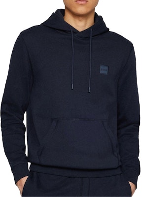 HUGO BOSS 海軍藍純棉連帽上衣長袖衛衣 50468445-404 Shop HUGO BOSS 海軍藍純棉連帽上衣長袖衛衣 50468445-404