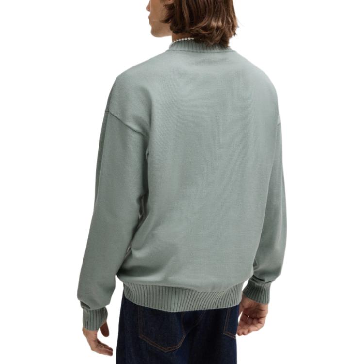 Purchase HUGO BOSS 自然灰色圓領Logo針織毛衣 50516617-074