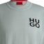 Sizing HUGO BOSS 自然灰色圓領Logo針織毛衣 50516617-074
