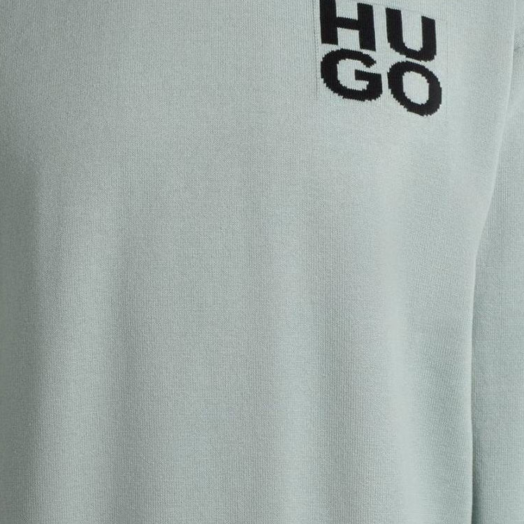 Cheap HUGO BOSS 自然灰色圓領Logo針織毛衣 50516617-074