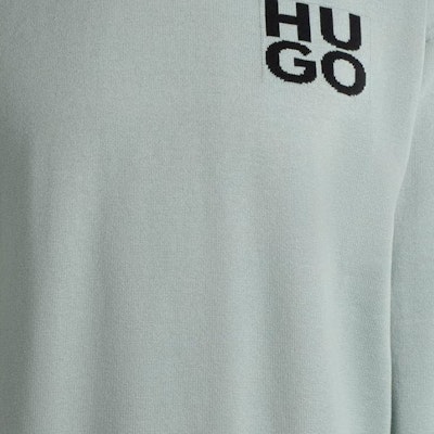 HUGO BOSS 自然灰色圓領Logo針織毛衣 50516617-074 Cheap HUGO BOSS 自然灰色圓領Logo針織毛衣 50516617-074