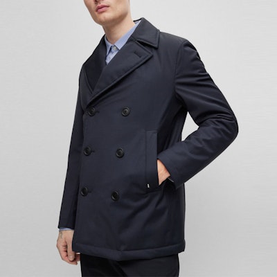 HUGO BOSS 雙排扣長大衣 深藍色 50498100-404 Sizing HUGO BOSS 雙排扣長大衣 深藍色 50498100-404