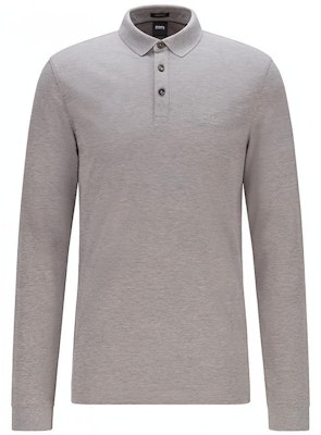 HUGO BOSS 刺繡標誌長袖灰色Polo衫 50391549-041 Buy HUGO BOSS 刺繡標誌長袖灰色Polo衫 50391549-041