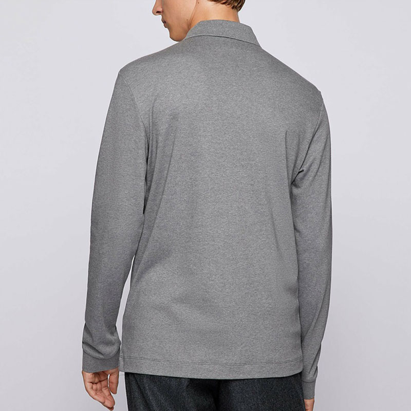 Purchase HUGO BOSS 刺繡標誌長袖灰色Polo衫 50391549-041
