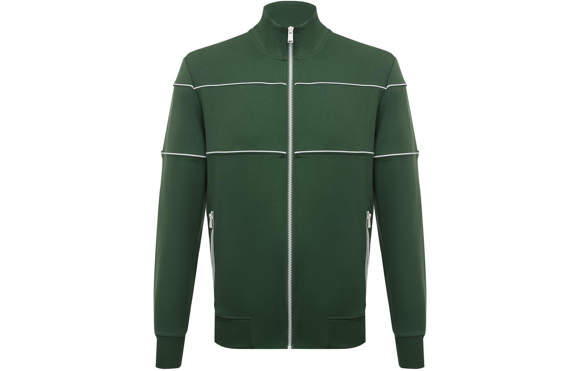 Order HUGO BOSS  Green Letter Stripe Zip High Neck Jacket. 50505520-348
