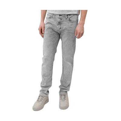 HUGO BOSS Grey Solid Slim Fit Zip Pocket Jeans 50507858-708