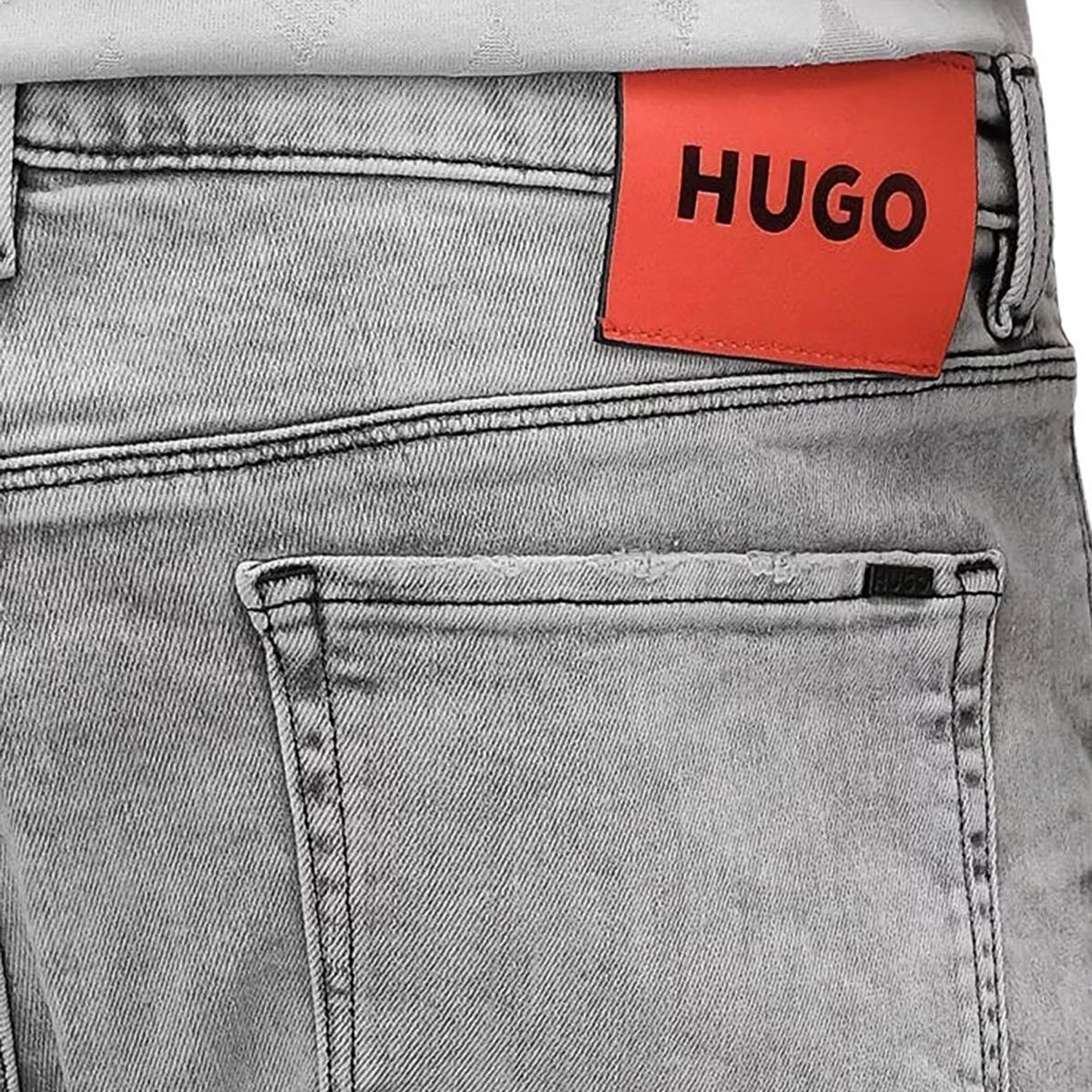 Lookbook HUGO BOSS  Grey Solid Slim Fit Zip Pocket Jeans 50507858-708