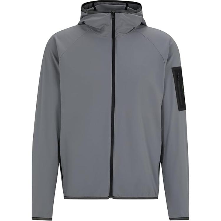 Order HUGO BOSS 灰色拉鍊連帽外套 帶有標誌設計。 50514329-251