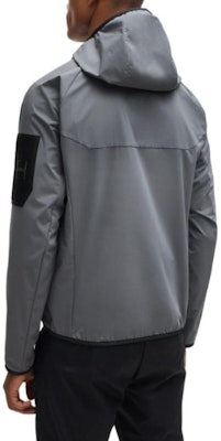 HUGO BOSS 灰色拉鍊連帽外套 帶有標誌設計。 50514329-251 Shop HUGO BOSS 灰色拉鍊連帽外套 帶有標誌設計。 50514329-251