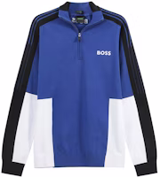 HUGO BOSS Half-Zip Pullover Sweatshirt Blue 50493769-438 HUGO BOSS Half-Zip Pullover Sweatshirt Blue 50493769-438