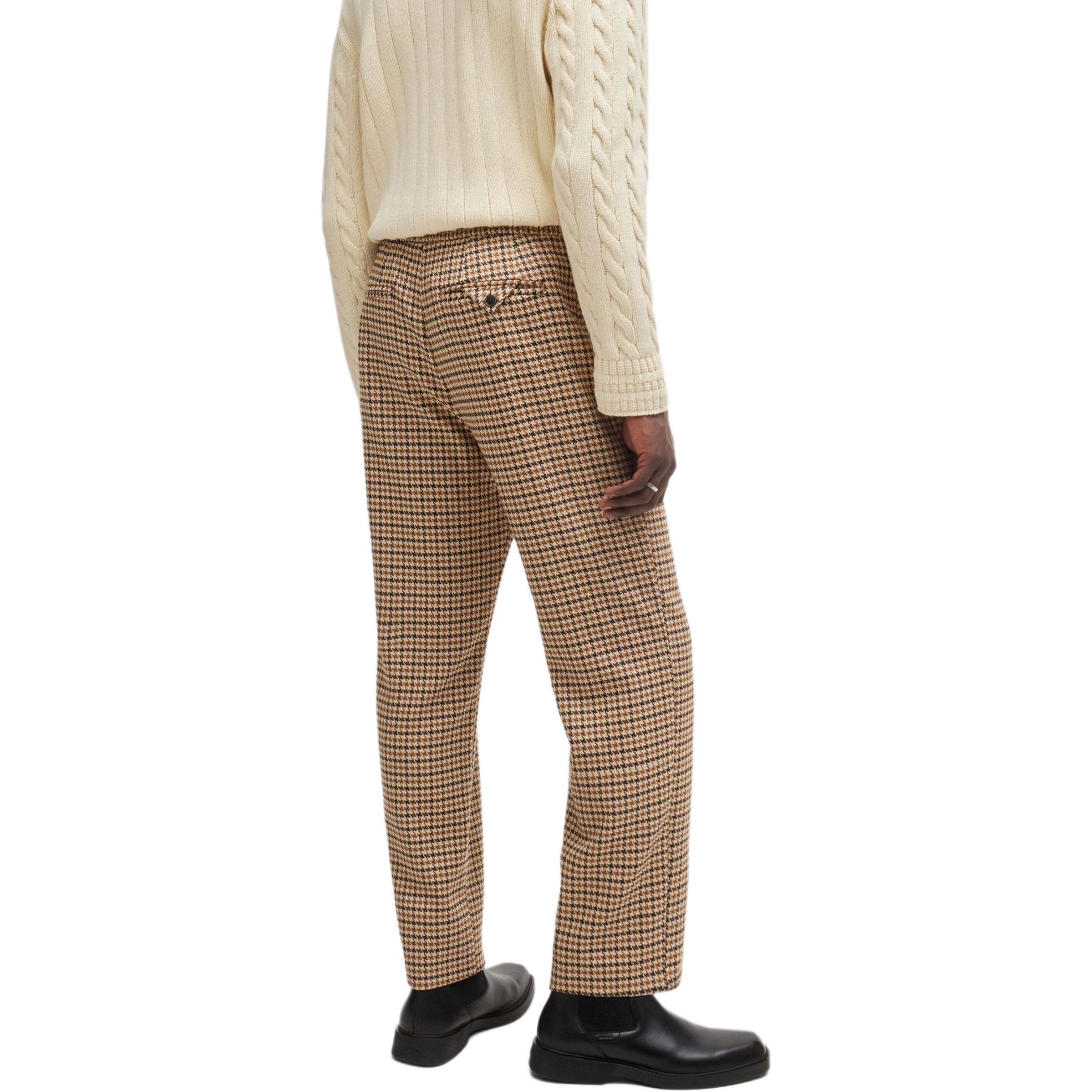 Purchase HUGO BOSS 深棕色千鳥格紋直筒休閒褲 50520372--209