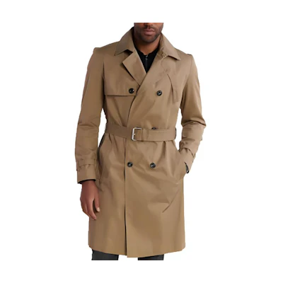 HUGO BOSS Khaki Double-Breasted Long Sleeve Mid-Length Coat 50507736-242