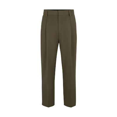 HUGO BOSS Khaki Mid-Rise Slim Fit Casual Trousers. 50520374-257