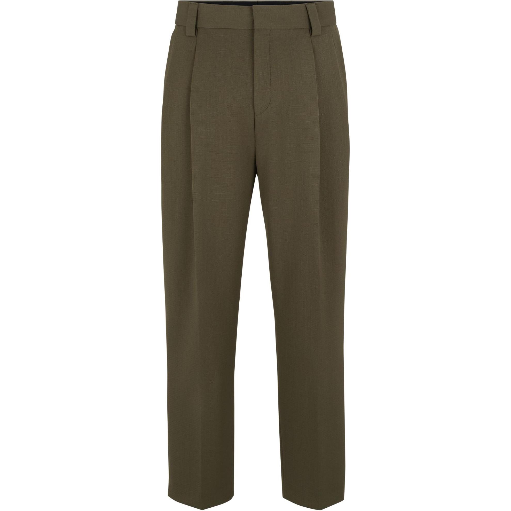 Order HUGO BOSS 卡其色中腰修身休閒長褲。 50520374-257