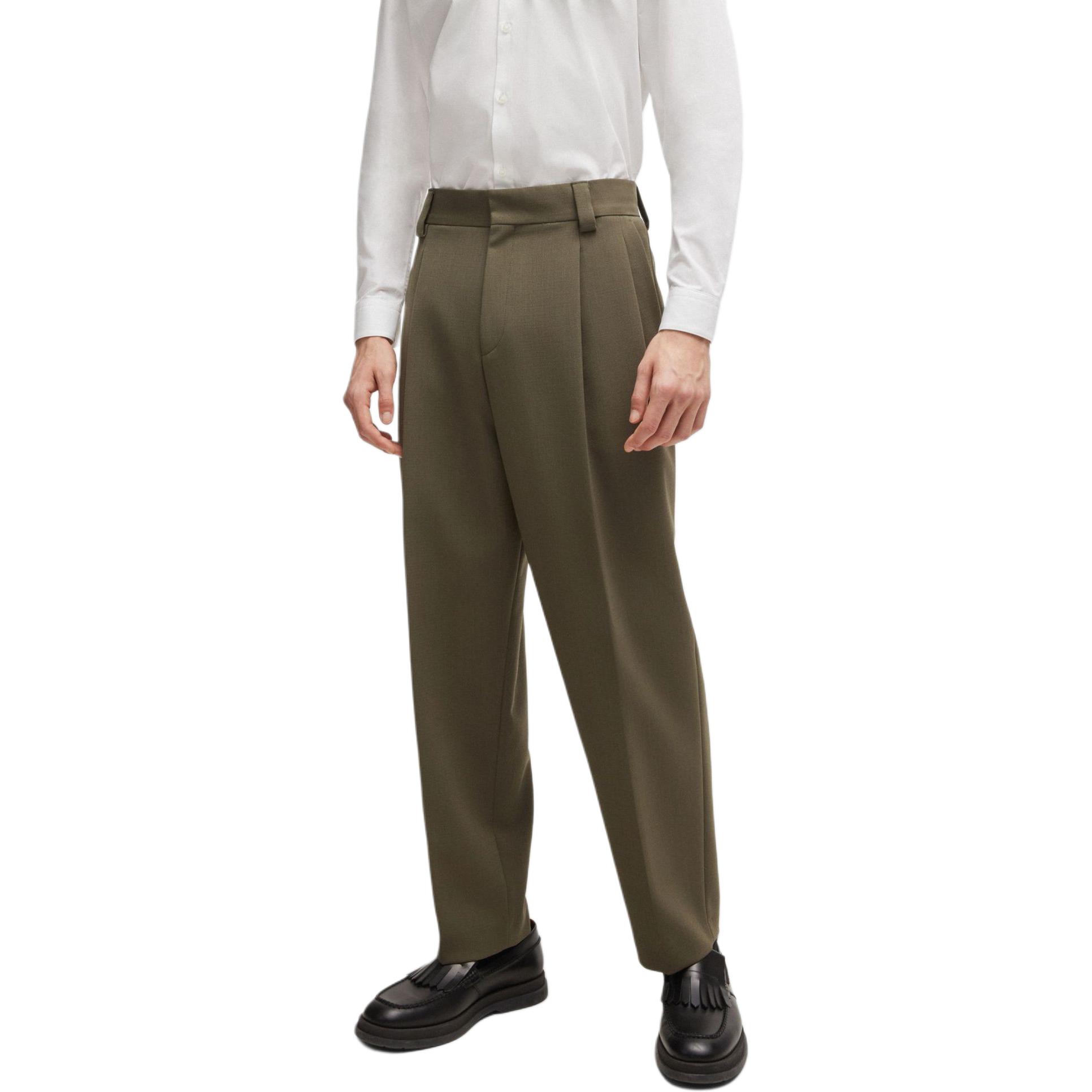 Purchase HUGO BOSS 卡其色中腰修身休閒長褲。 50520374-257