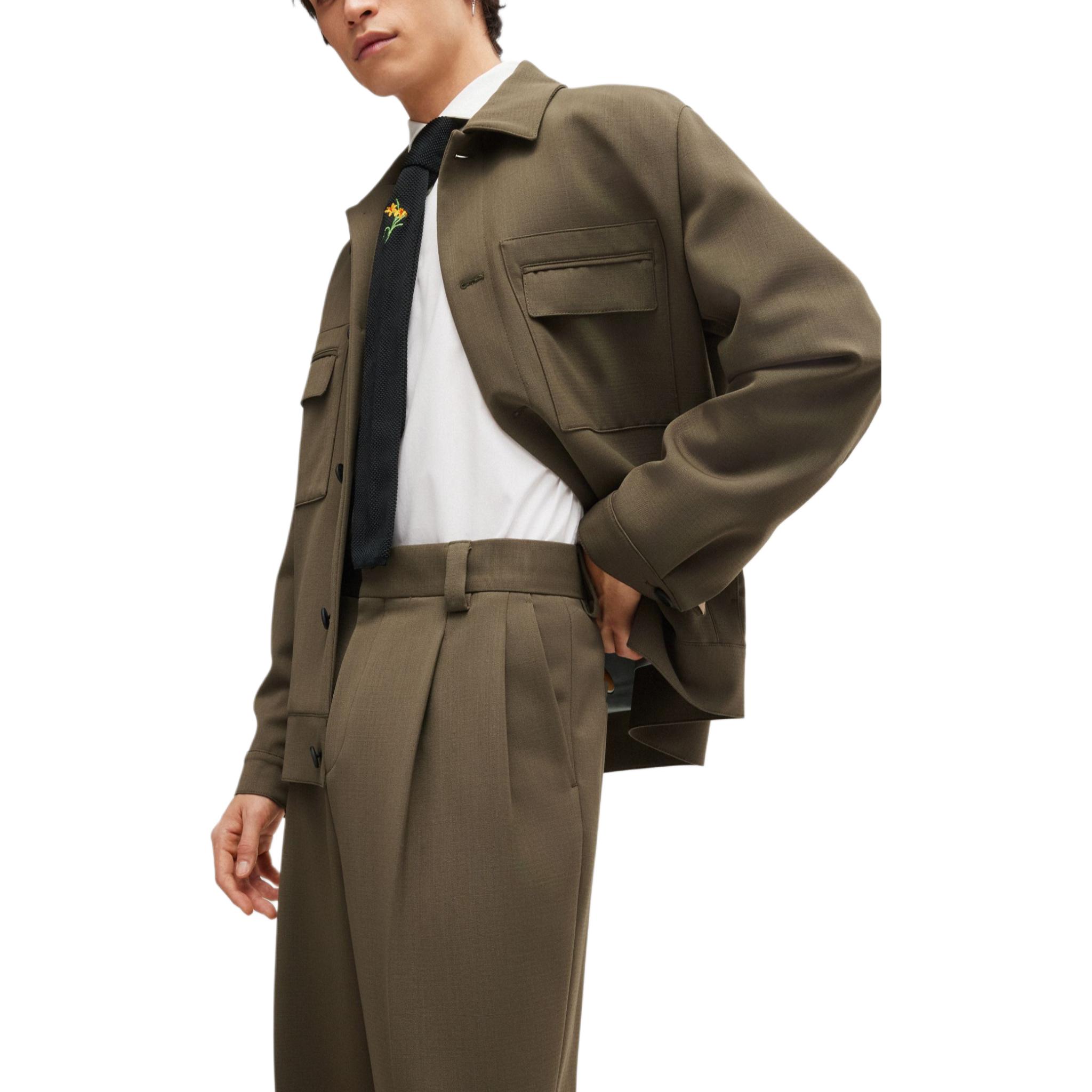 Details for HUGO BOSS 卡其色中腰修身休閒長褲。 50520374-257