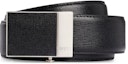 Buy HUGO BOSS Leather Belt with Logo Plaque in Black, 3.5cm Width. 50522766