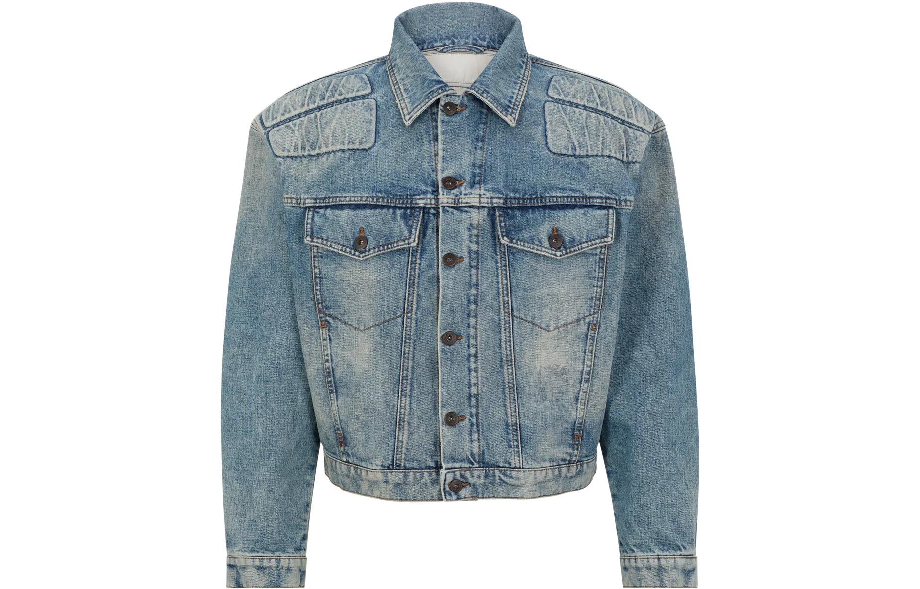 HUGO BOSS  Light Blue Denim Jacket Single-Breasted Short Collar Design 50496518-449