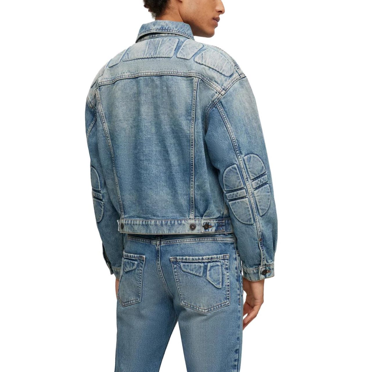 HUGO BOSS  Light Blue Denim Jacket Single-Breasted Short Collar Design 50496518-449 圖 5