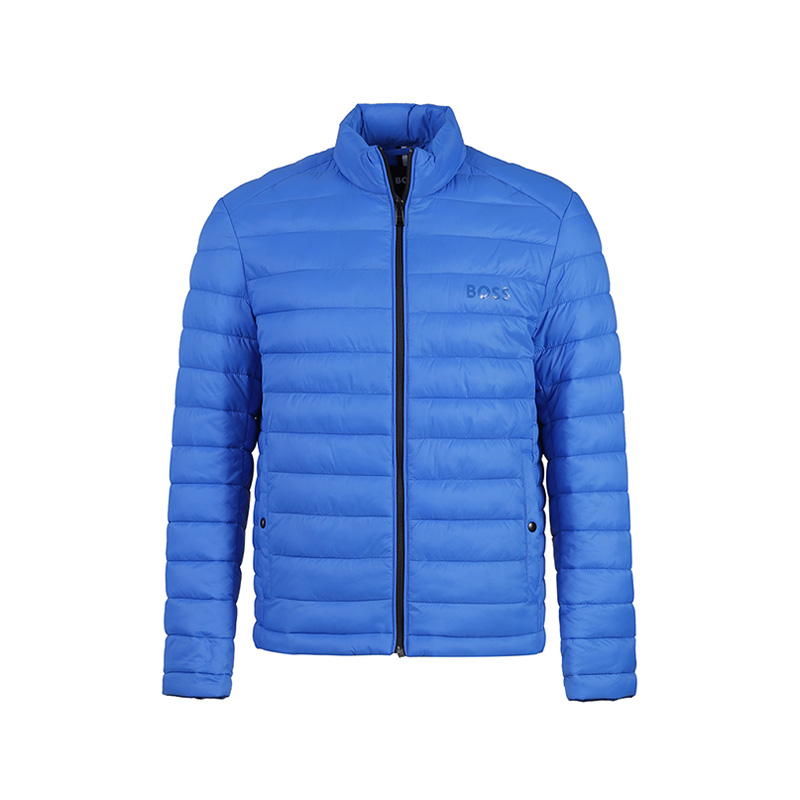 HUGO BOSS  Lightweight Blue Cotton Jacket with Logo Print. 50481548-432