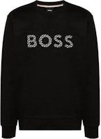 HUGO BOSS Logo Crewneck Sweatshirt Black Long Sleeve. 50521117-001 HUGO BOSS Logo Crewneck Sweatshirt Black Long Sleeve. 50521117-001