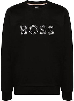 HUGO BOSS Logo Crewneck Sweatshirt Black Long Sleeve. 50521117-001 Buy HUGO BOSS Logo Crewneck Sweatshirt Black Long Sleeve. 50521117-001