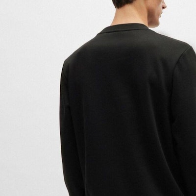 HUGO BOSS Logo Crewneck Sweatshirt Black Long Sleeve. 50521117-001 Sizing HUGO BOSS Logo Crewneck Sweatshirt Black Long Sleeve. 50521117-001