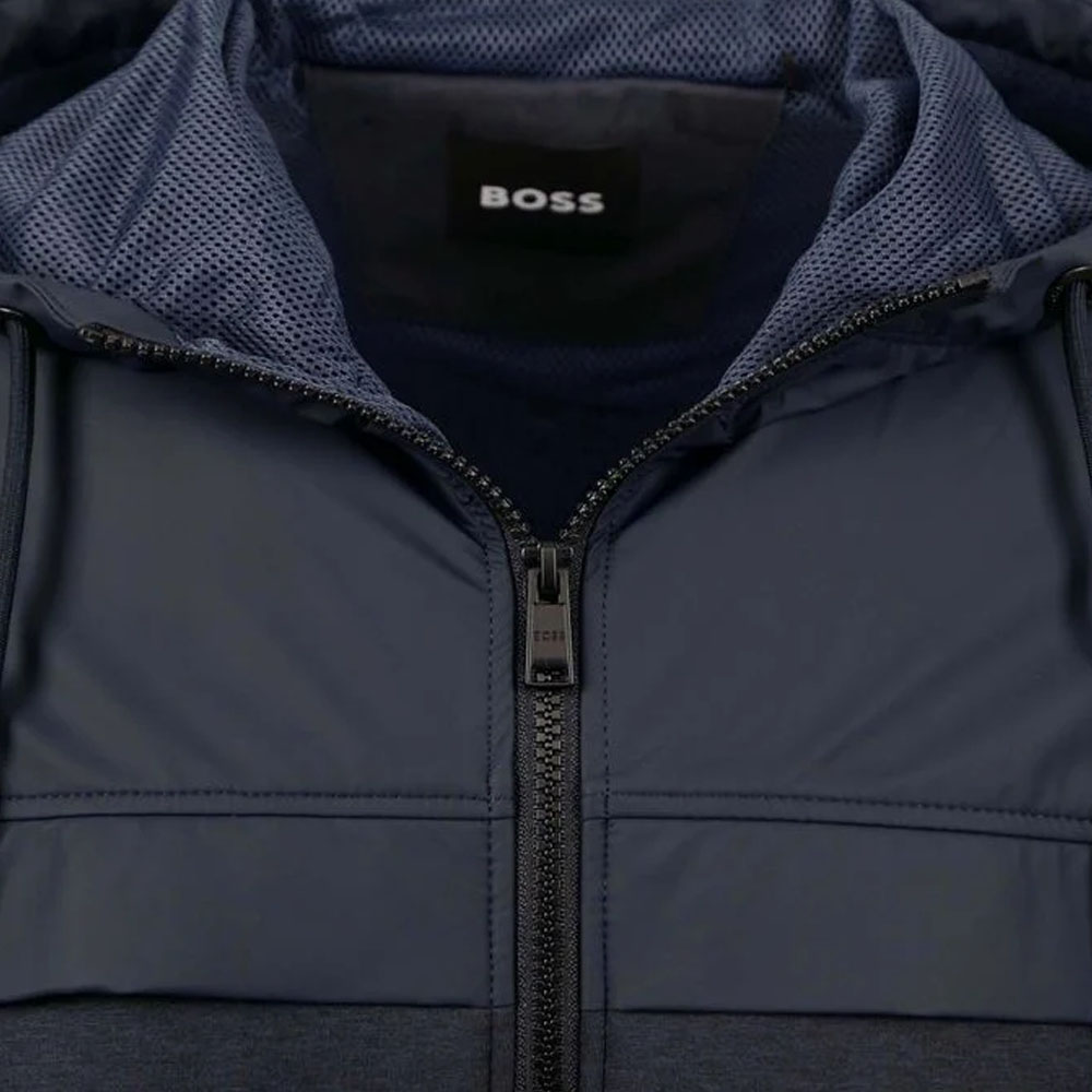 HUGO BOSS  Logo Patch Hooded Zip-Up Jacket Deep Blue 50494689-404 圖 4