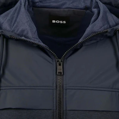 HUGO BOSS Logo Patch Hooded Zip-Up Jacket Deep Blue 50494689-404 Shop HUGO BOSS Logo Patch Hooded Zip-Up Jacket Deep Blue 50494689-404