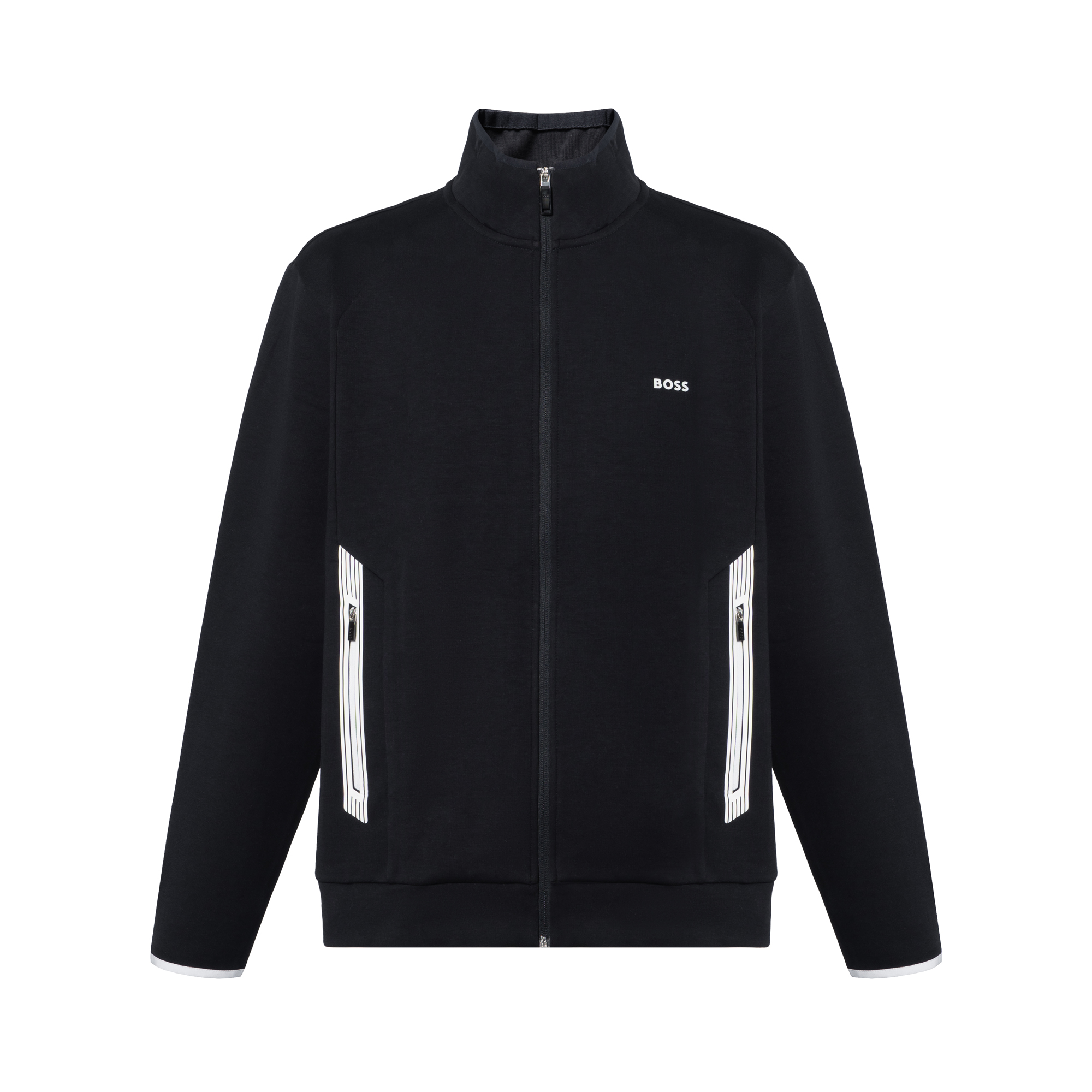 HUGO BOSS  Logo Print Jacket in Dark Black. 50504730-402