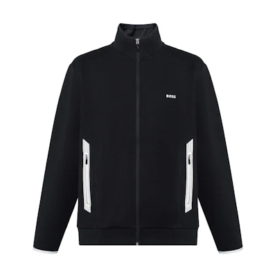 HUGO BOSS Logo Print Jacket in Dark Black. 50504730-402