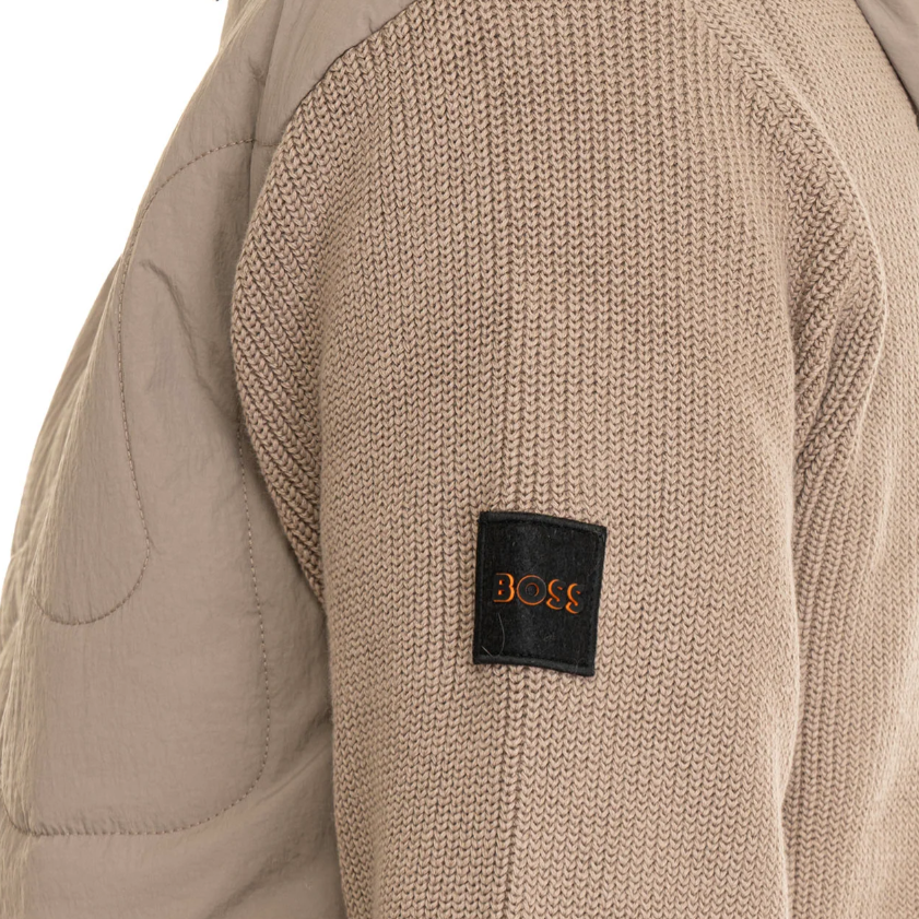 HUGO BOSS  Logo Print Zip-Up Hoodie Jacket in Light Brown. 50516886-246 圖 6