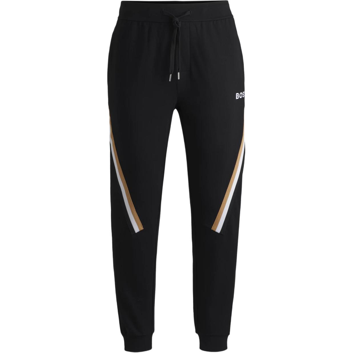 Order HUGO BOSS  Logo Striped Knit Jogger Sweatpants Black. 50521877-001