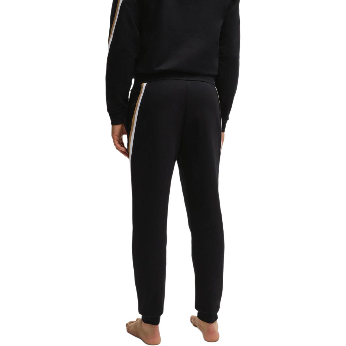 Shop HUGO BOSS  Logo Striped Knit Jogger Sweatpants Black. 50521877-001