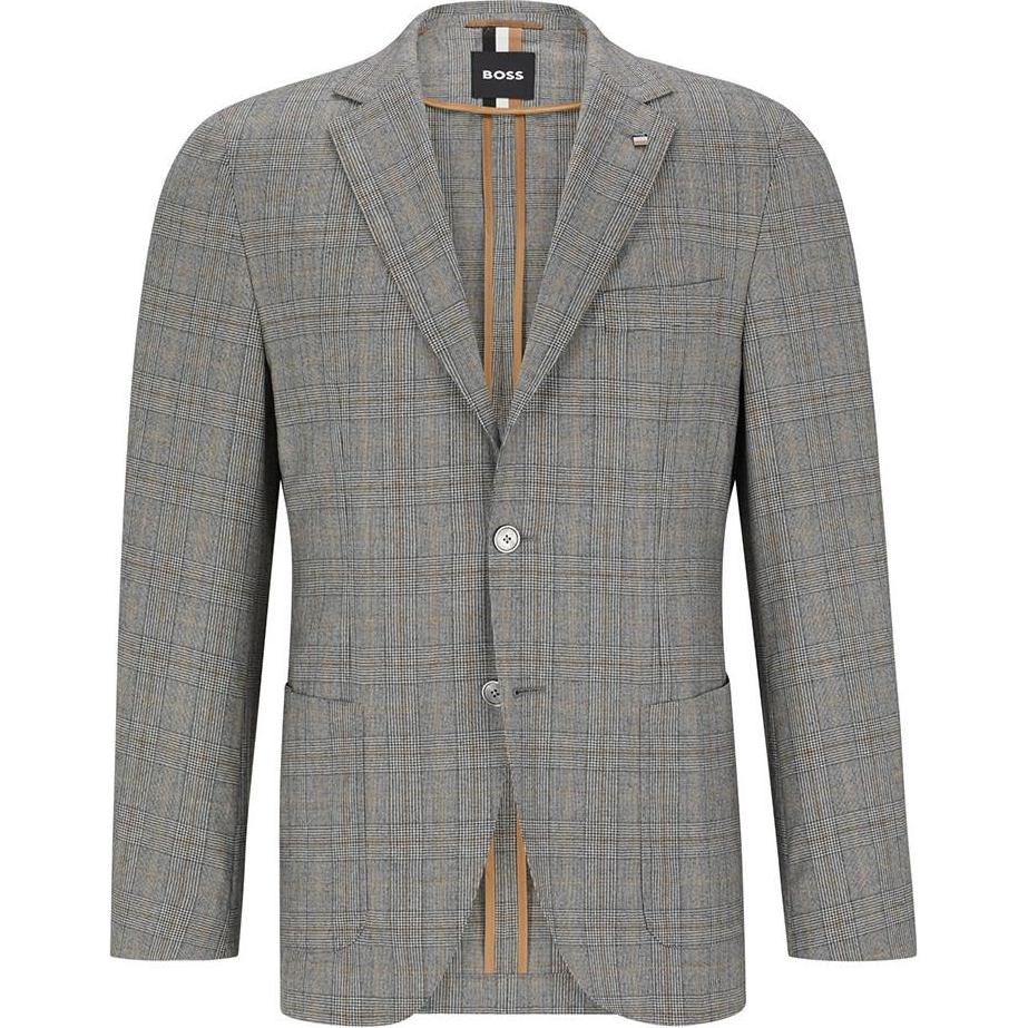 HUGO BOSS  Loose Fit Plaid Blazer Single-Breasted in Dark Grey. 50485716-001 圖 2