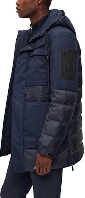 HUGO BOSS 混合材質可拆帽羽絨外套 - 海軍藍 50501608-402 Purchase HUGO BOSS 混合材質可拆帽羽絨外套 - 海軍藍 50501608-402